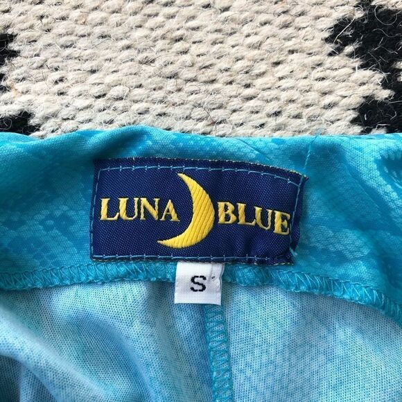 Vintage Luna Blue Snake Print Dress XS/S - Picture 2 of 8